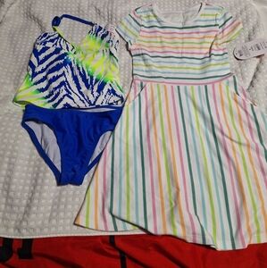 Striped Multicolor Casual Kids Dress